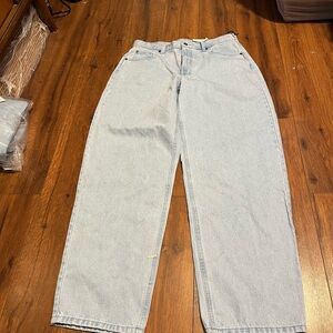 KBB by KAHLANA barrel leg Light Wash Wide Leg Jeans